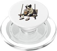 Dogo Argentino Bebiendo café Helado en un Columpio DIGOR PopSockets PopGrip para MagSafe