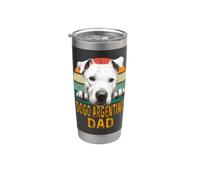 Dogo Argentino Dog Dad Retro Vintage Mis Perros Son Mi Cardio Vaso térmico de acero inoxidable de doble pared