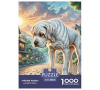 Dogo Argentino Puzzle 1000 Piezas para Adultos Rompecabeza Exclusivo Juguetes Desafiantes Pintura Pasatiempos Adultos De Manos DecoracióN Familiar 38x26cm/1000pcs
