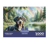 Dogo Argentino Puzzle 1000 Piezas Pasatiempo Creativo Clásicos Regalos Decoración del Rompecabezas Desafiante Noches De Juegos para Adultos Y Niños 70x50cm/1000pcs