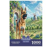 Dogo argentino1000 Pieza Puzzles Rompecabezas Coloridos Challenge Puzzle Adultos Y Niños +14 Años Colores Variados70x50cm/1000pcs