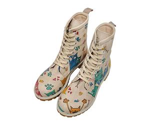 DOGO Botas de Cordones Cat Lovers Beige/Multicolor EU 38