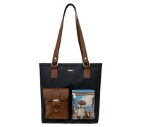 DOGO Femme Cuir Vegan Bleu Foncé Fait Main et Mode Sac d'épaule - Todo Bien Motif