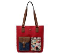 DOGO Femme Cuir Vegan Rouge Fait Main et Mode Sac d'épaule - In the puzzle Motif