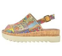 DOGO Gigi, Sandale à Talon Femme, Multicolor, 36 EU