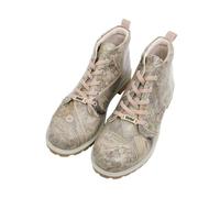 DOGO Men Vegan Leather Beige Ankle Boots - Astronomy Map Design