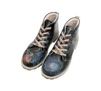 DOGO Men Vegan Leather Navy Ankle Boots - Times Up Deer Design