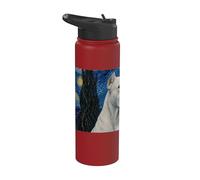 Dogo Perro Argentino Van Gogh Noche Estrellada Stainless Steel Insulated Water Bottle