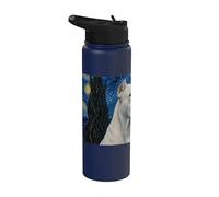Dogo Perro Argentino Van Gogh Noche Estrellada Stainless Steel Insulated Water Bottle