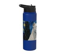 Dogo Perro Argentino Van Gogh Noche Estrellada Stainless Steel Insulated Water Bottle
