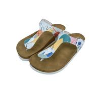 DOGO Sandalias de mujer púrpura Sandalias de colores para mujer vegana, Hojas abstractas, 40 EU