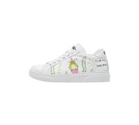 DOGO Unisex Enfants Vegan Blanc Baskets - Chaussures de Marche Confortables et Décontractées Faites à la Main, It's Not Easy Being Green Motif