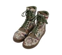 Women Vegan Leather Khaki Long Boots - Dreams For Dreamers Design