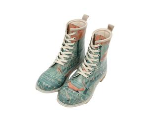 DOGO Women Vegan Leather Turquoise Long Boots - Like The Fox Design