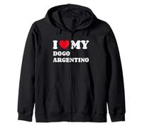 Dogos Argentinos Amor Corazón Perro I Love My Dogo Argentino Sudadera con Capucha