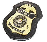 DOGOZ Insignia De Agente Especial De La División De Asuntos Internos del FBI De EE. UU. con Estuche De Cuero con Incrustaciones, Accesorio De Decoración