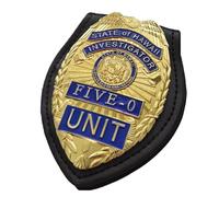 DOGOZ Insignia de la Unidad del investigador del Estado de Hawái Five-0 de los E.E.U.U. con el Estuche de Cuero incrustado, la decoración del Traje