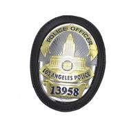 DOGOZ Insignia del Oficial De Policía De Los Ángeles De EE. UU. con Estuche De Cuero Incrustado, Accesorio De Decoración del Traje