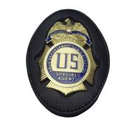 DOGOZ Insignia Especial del Agente De La Administración De La Aplicación De Drogas De Los EEUU con El Caso De Cuero Incrustado, Accesorio De La Decoración del Traje