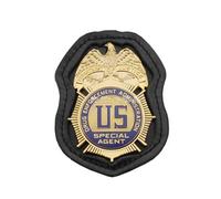 DOGOZ US Drug Enforcement Administration Agente Especial Insignia con Incrustaciones De Cuero Caso, Traje Decoración Prop