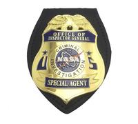 DOGOZ US Oficina De Inspector General Agente Especial NASA Insignia con Incrustaciones De Cuero Caso, Traje Decoración Prop