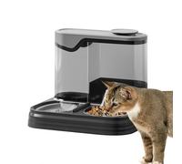 Dogs and Cat Food Water Dispenser Set, Dog Foods Water Dispensers, Adorable Automatic Feeding Bowls with Large Storage Capacity Indoor Pets Ideal para viajes, hogar, uso diario