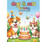 dogs and cats Birthday coloring book