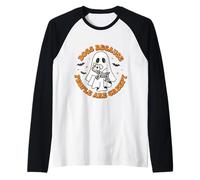 Dogs Because People Creepy Halloween Celebración Divertido Camiseta Manga Raglan