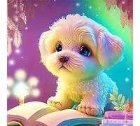 Dogs Book Jigsaw Puzzle 90 Pieces 30x30cm/12x12inch, Difficult Jigsaw Puzzles for Adults 90, Beautiful Art Work, Great Festive Puzzle Gift for Men/Women