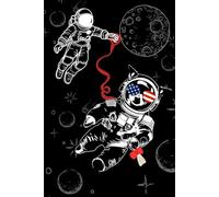 Dogs in Space Notebook: Blank, Lined Journal