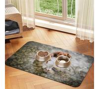 Dogs In The Water River Brown White Dogs Paniel,Waterproof Pet Feeding Mat,PU Leather Placemats for Cat Dog Water Bowl,Food Mats,30x45cm