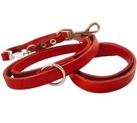 Dogs My Love - Correa de Piel para Perro de 6 vías, Ajustable, 49 Pulgadas a 94 Pulgadas de Largo, 5/8 Pulgadas de Ancho (15 mm)