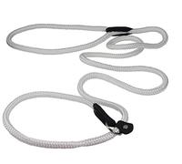 Dogs My Love Nylon Rope Slip Dog Lead Collar and Leash British Style 4ft Long (Small: 1/4 (6mm), White) by Dogs My Love