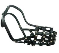 Dogs My Love Secure Piel Malla Cesto Bozal # 13 Color Negro pastor alemán, Diseño de Labrador, Husky, longitud de morro de Golden Retriever (Circunferencia 12,25 ", 4,75")