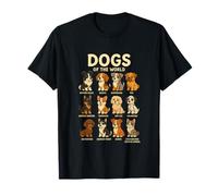 Dogs of The World Camiseta Razas de Perros Diseño Bonito Camiseta