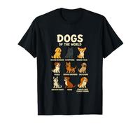 Dogs of The World Camiseta Razas de Perros Diseño Bonito Camiseta