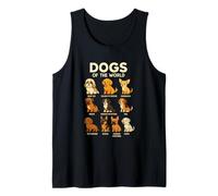 Dogs of The World Camiseta Razas de Perros Diseño Bonito Camiseta sin Mangas