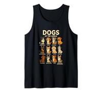Dogs of The World Camiseta Razas de Perros Diseño Bonito Camiseta sin Mangas