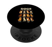 Dogs of The World Camiseta Razas de Perros Diseño Bonito PopSockets PopGrip Adhesivo