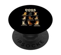 Dogs of The World Camiseta Razas de Perros Diseño Bonito PopSockets PopGrip Adhesivo