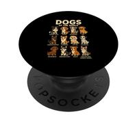 Dogs of The World Camiseta Razas de Perros Diseño Bonito PopSockets PopGrip Adhesivo