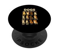 Dogs of The World Camiseta Razas de Perros Diseño Bonito PopSockets PopGrip Adhesivo