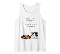 Dogs Prepare You For Babies - Cats Prepare You For Teenagers Camiseta sin Mangas
