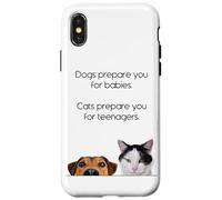 Dogs Prepare You For Babies - Cats Prepare You For Teenagers Carcasa para iPhone X/XS