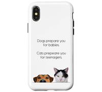 Dogs Prepare You For Babies - Cats Prepare You For Teenagers Carcasa para iPhone X/XS