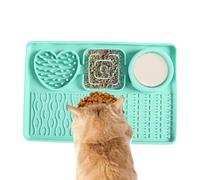 Dogs s, Silicone Dog Food Mat, 11.81x7.87 Inches Non Slip Slow Feeder Bowl, Interactive Puzzle Toy for Mental Stimulation, Sensory Enrichment and Boredom Relief