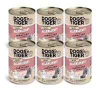 Dogs'n Tiger - Comida para Gatos para Adultos, con Carne de Vaca, hígado y Calabaza, sin Cereales, azúcar añadido, conservantes Artificiales, compatibilidad óptima, 6 x 400 g