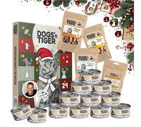 Dogs'n Tiger- Guido Maria Kretschmer - Caja de Navidad con gato "pollo y salmón" | Edición limitada de regalo con comida húmeda premium, alto porcentaje de carne y pescado, sin cereales, sin azúcar