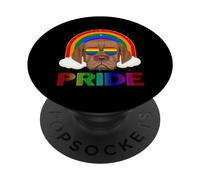Dogue de Bordeaux Dog LGBTQ Rainbow Gay Lesbian LGBT Pride PopSockets PopGrip Adhesivo