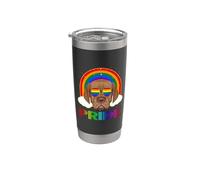 Dogue de Bordeaux Dog LGBTQ Rainbow Gay Lesbian LGBT Pride Vaso térmico de acero inoxidable de doble pared